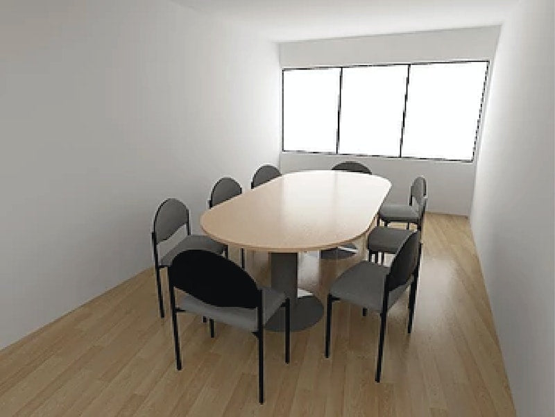 Mesa de consejo ovalada 240 x 115 x 75h