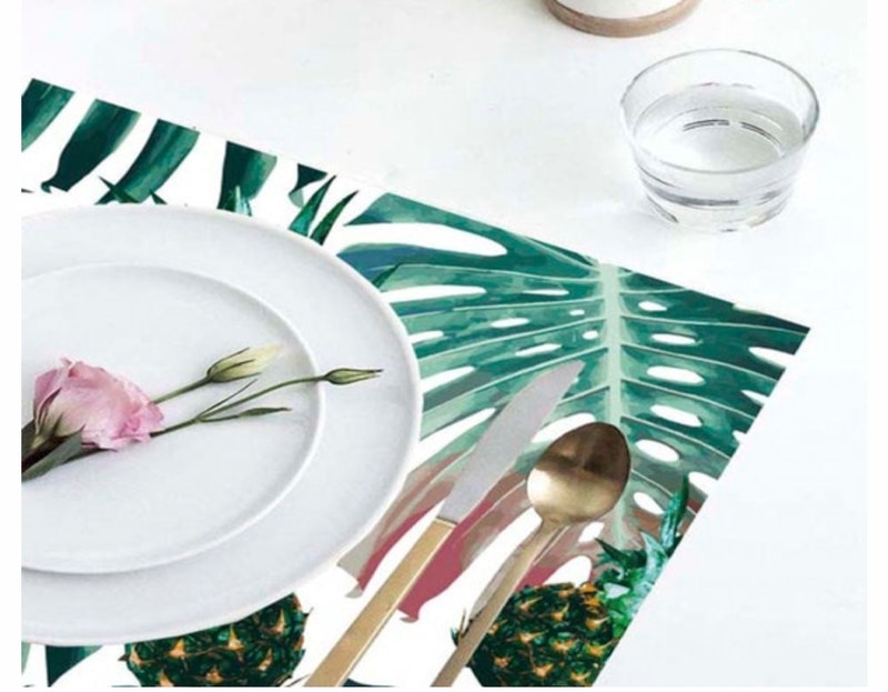 Set de 4 Individuales Vinilicos / Piña Tropical