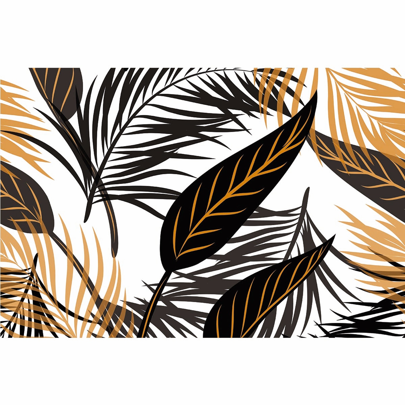 Set de 4 Individuales Vinilicos / Gold Tropical