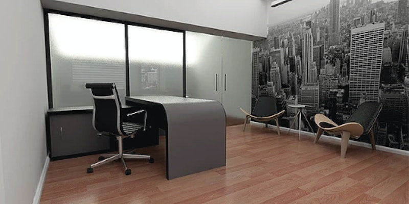 Escritorio curvo laminado