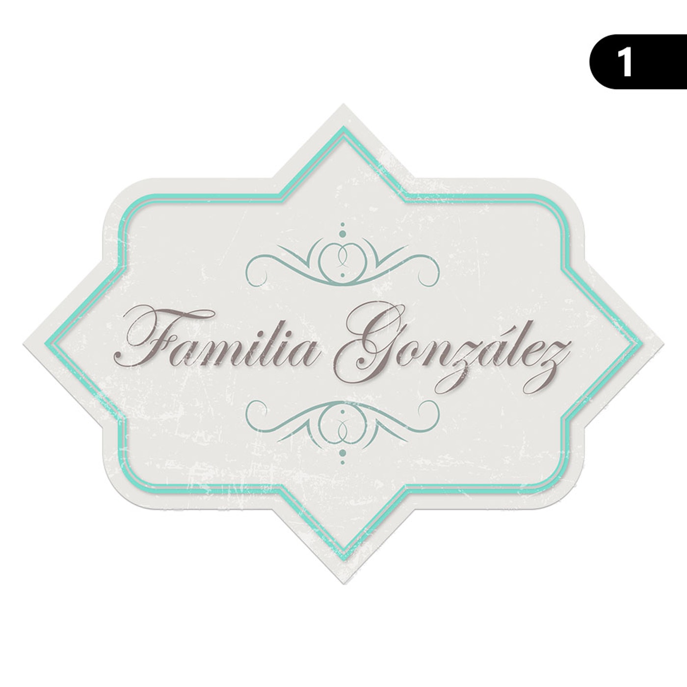 Set de 6 Individuales / Apellido Personalizado