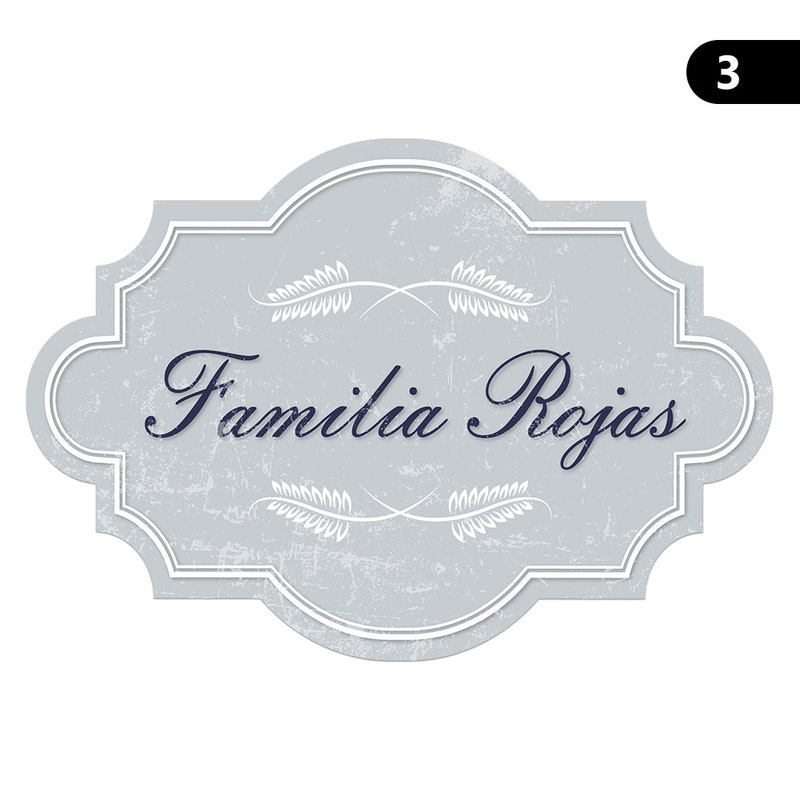 Set de 6 Individuales / Apellido Personalizado