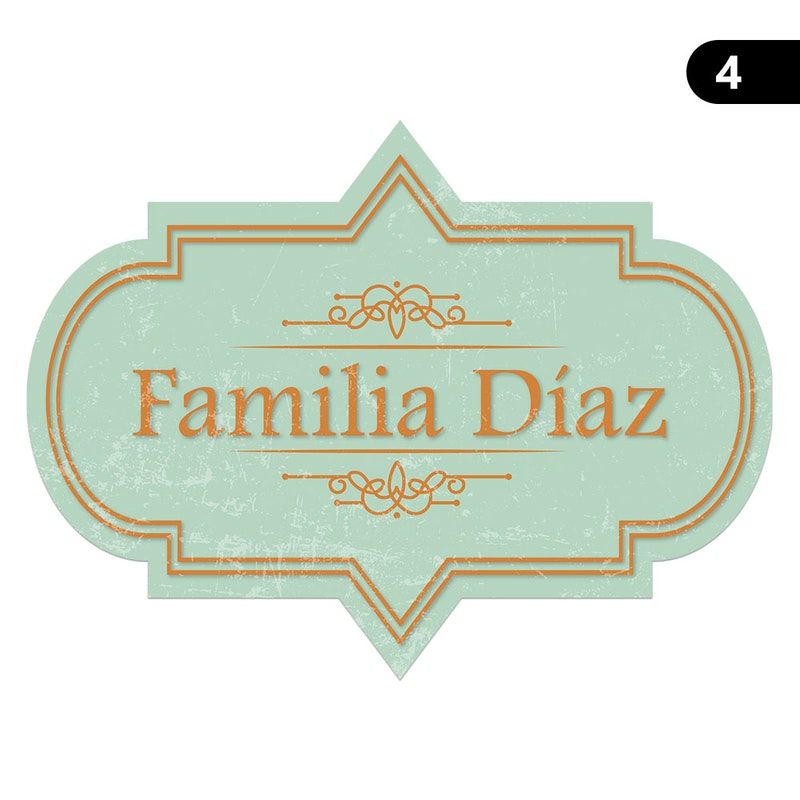 Set de 6 Individuales / Apellido Personalizado