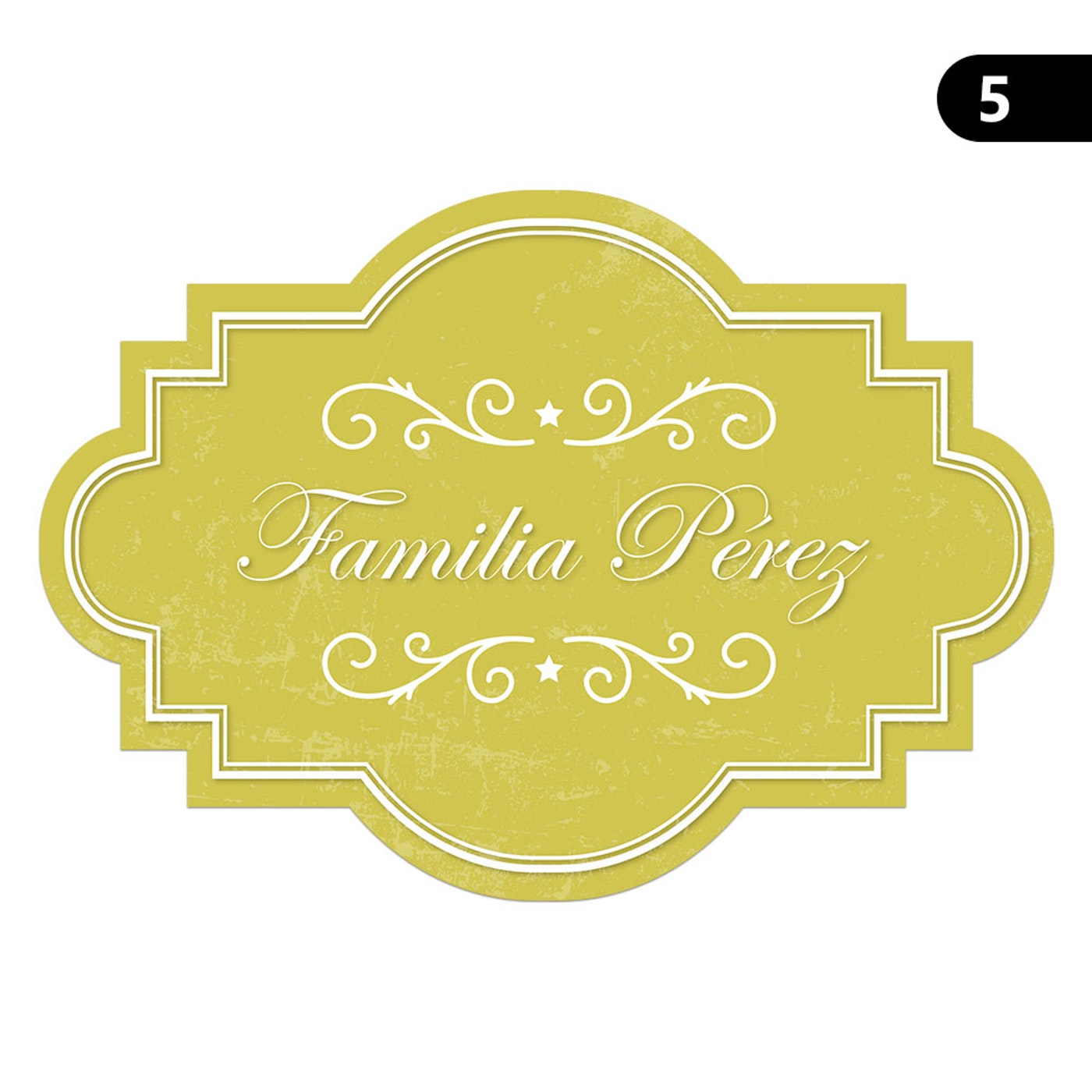 Set de 6 Individuales / Apellido Personalizado