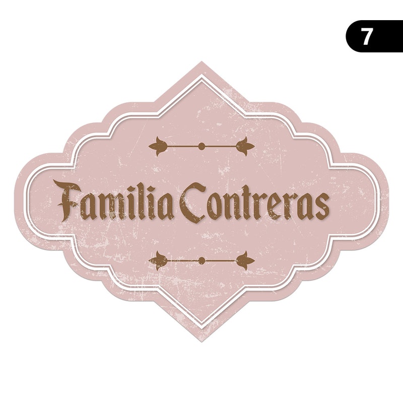 Set de 6 Individuales / Apellido Personalizado