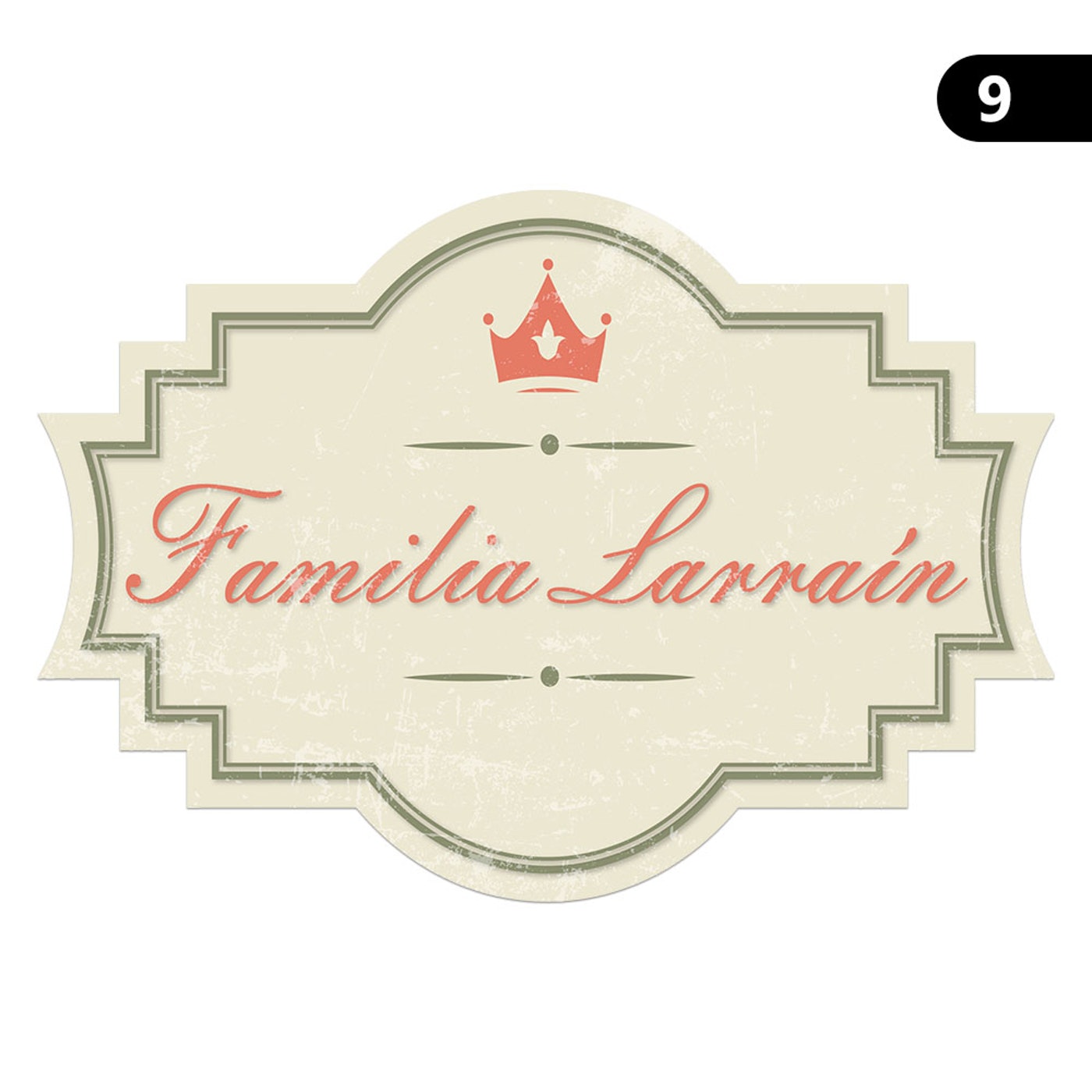 Set de 6 Individuales / Apellido Personalizado