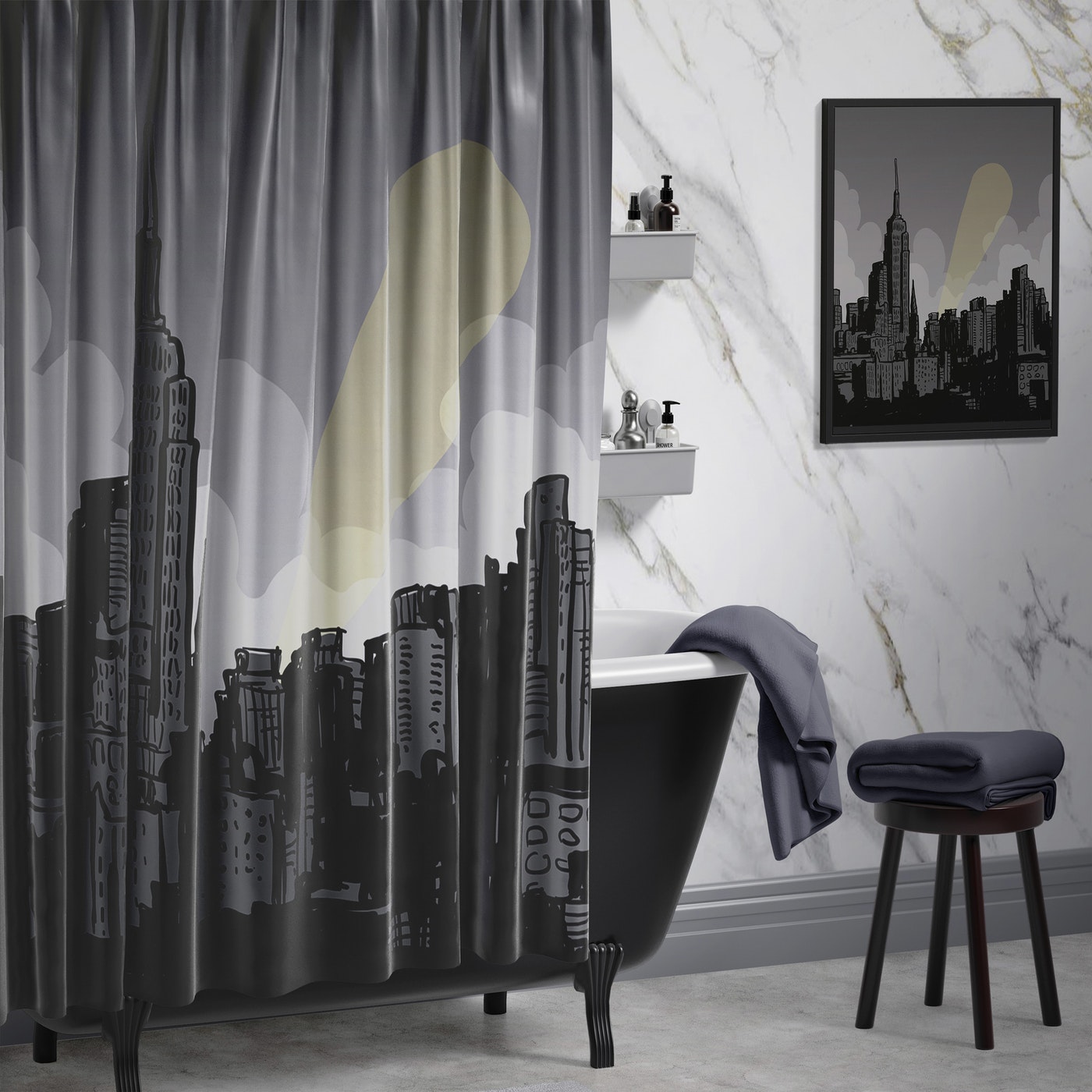 Cortina de Baño 075 NYC