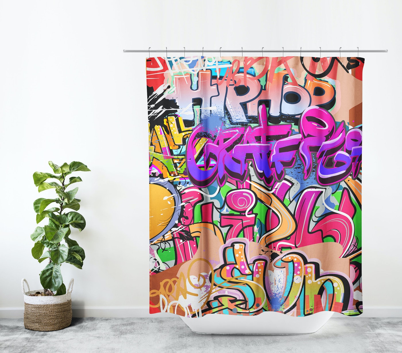 Cortina de Baño 037 Graffiti