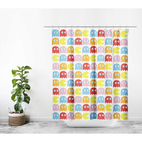 Cortina Baño Colorful Pacman