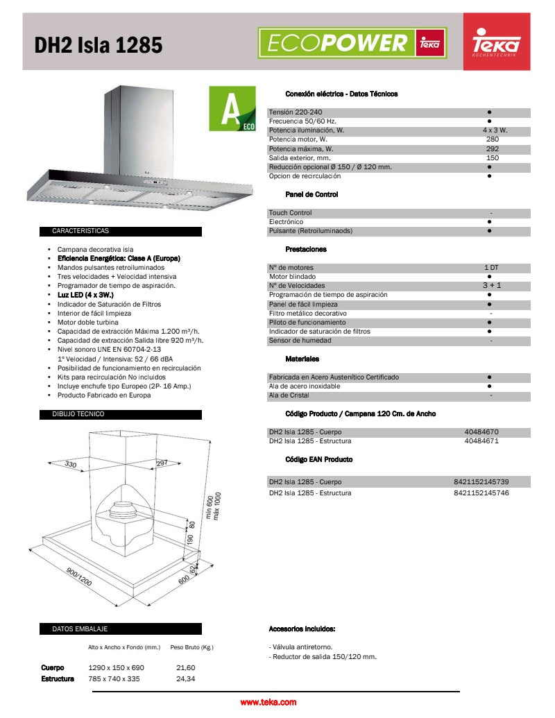 DH2 ISLA 1285 Campana Decorativa Isla
