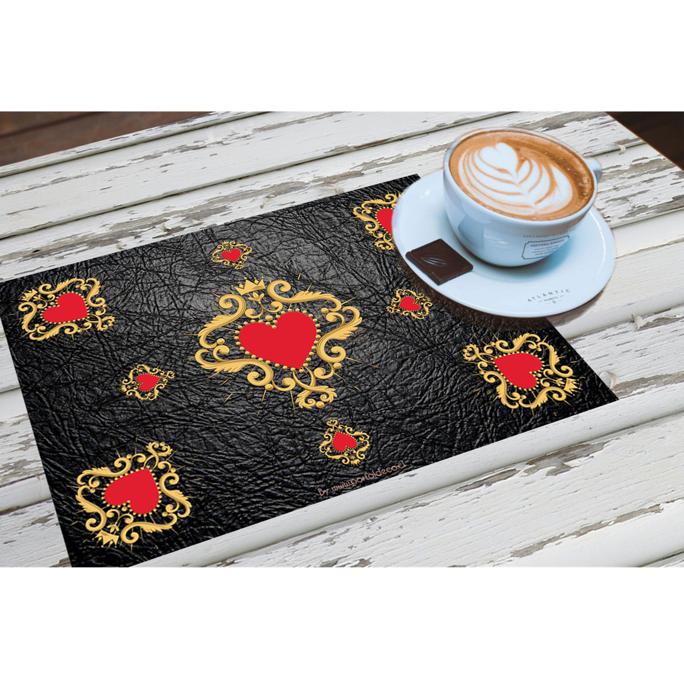 Set de 4 Individuales / Queen Heart