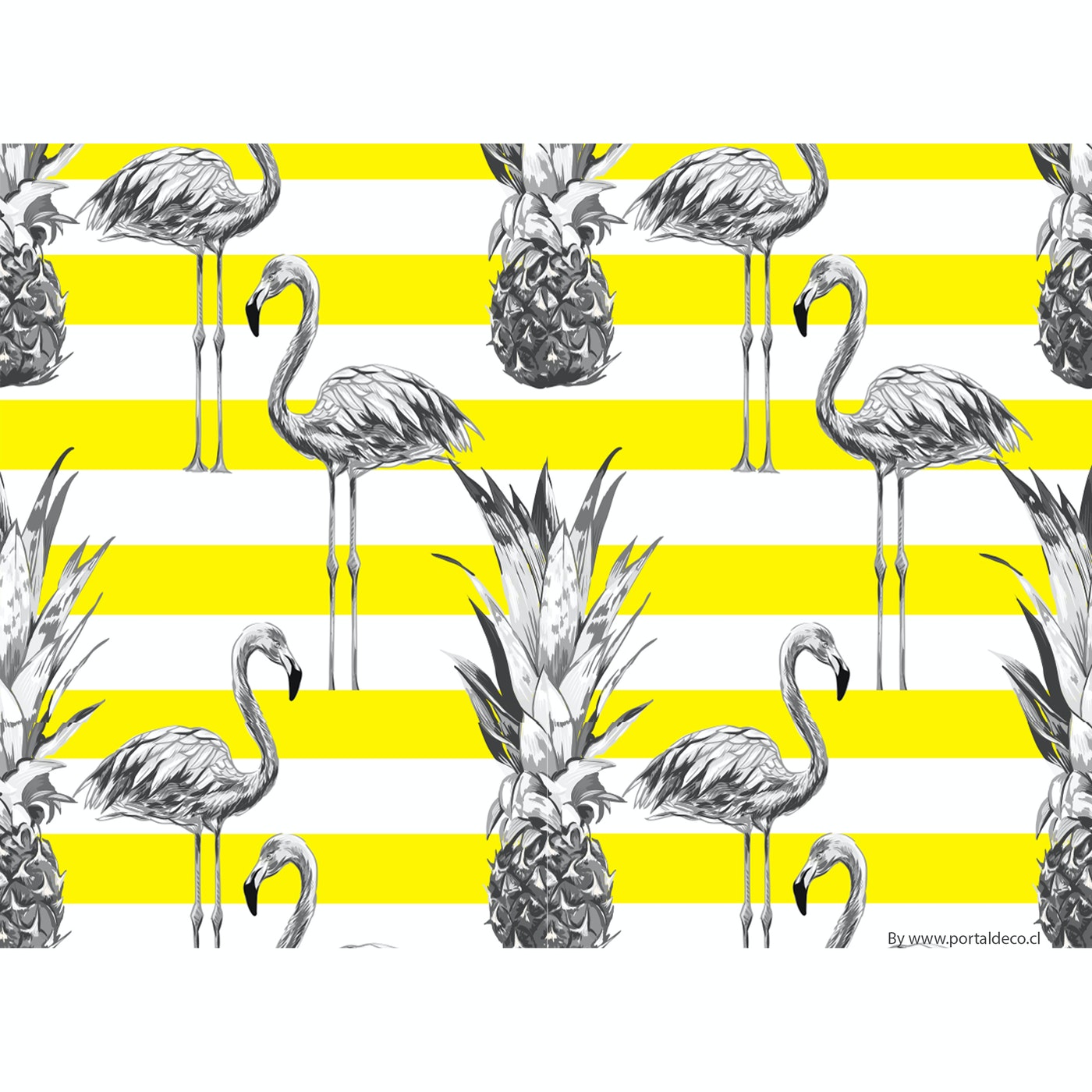 Set de 4 Individuales / Tropical Fluor