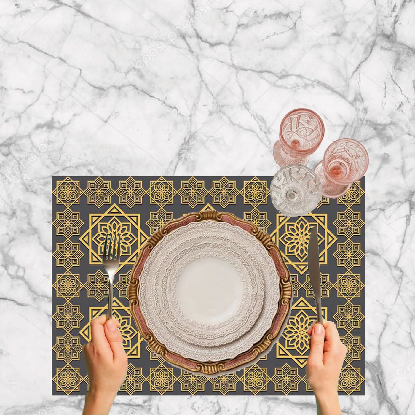 Set de 4 Individuales / Versace