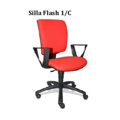 Silla de Oficina - Flash 1/C - Brazos Fijos - Alta