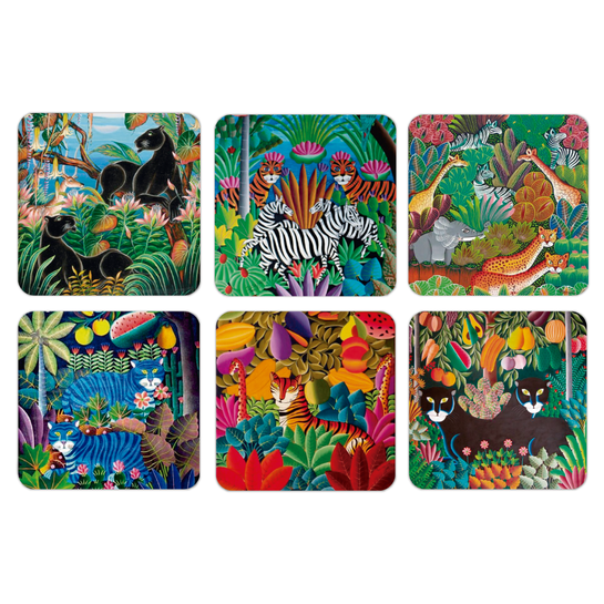 SET 6 POSAVASOS / Abstract Animals
