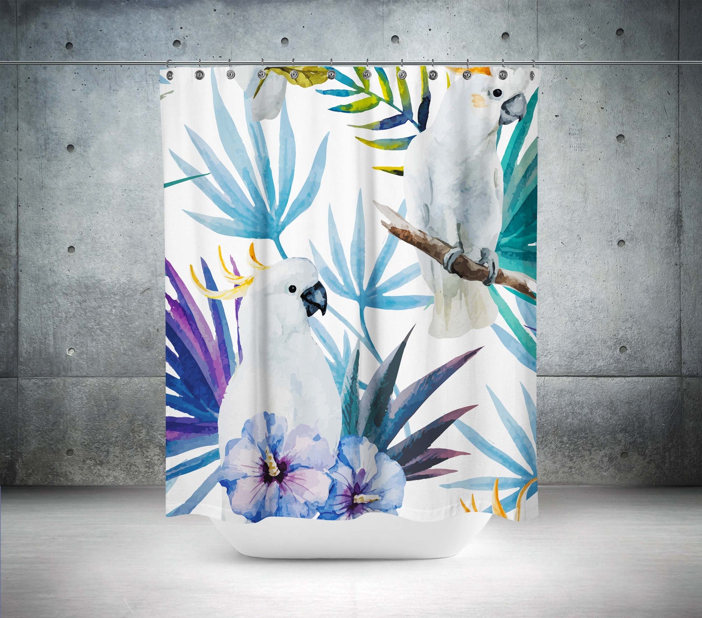 Cortina Baño Tropical Parrot