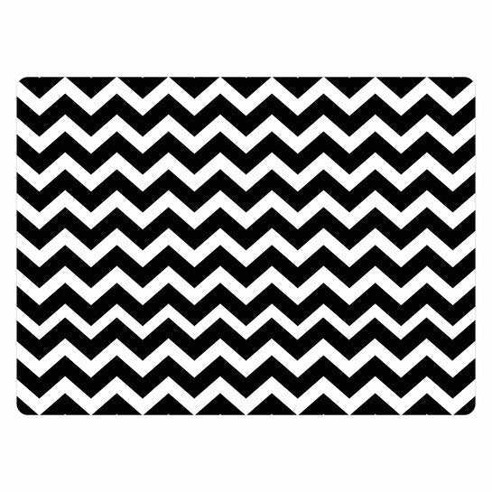 Set de 4 Individuales Vinilicos / ZigZag B&W