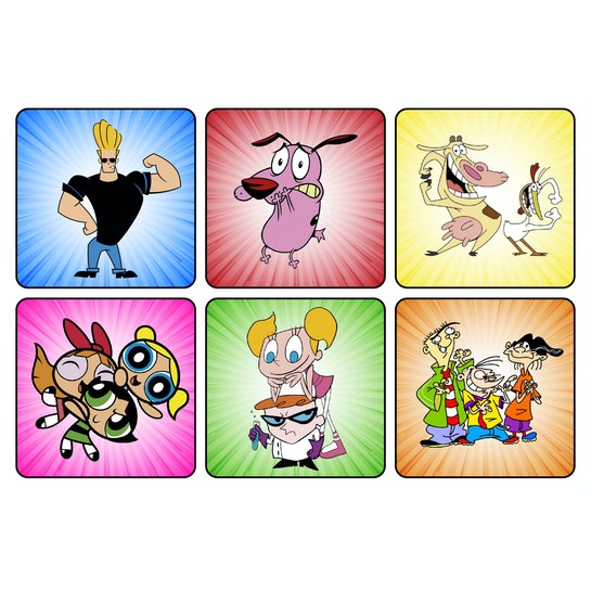 Set 6 Posavasos / Clásicos Cartoon