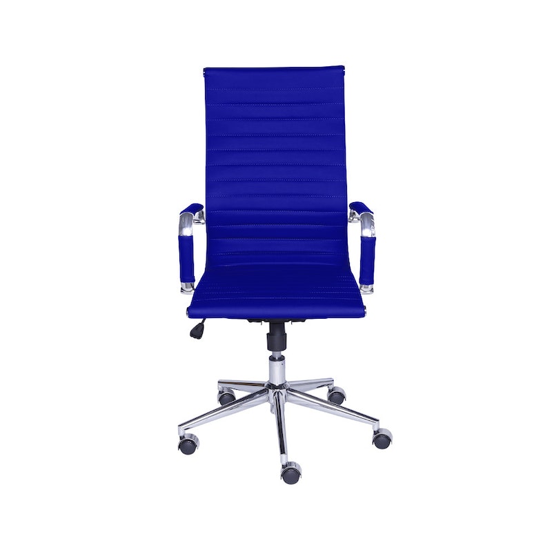 Silla de Oficina - Eames Azul - Brazos - Alta