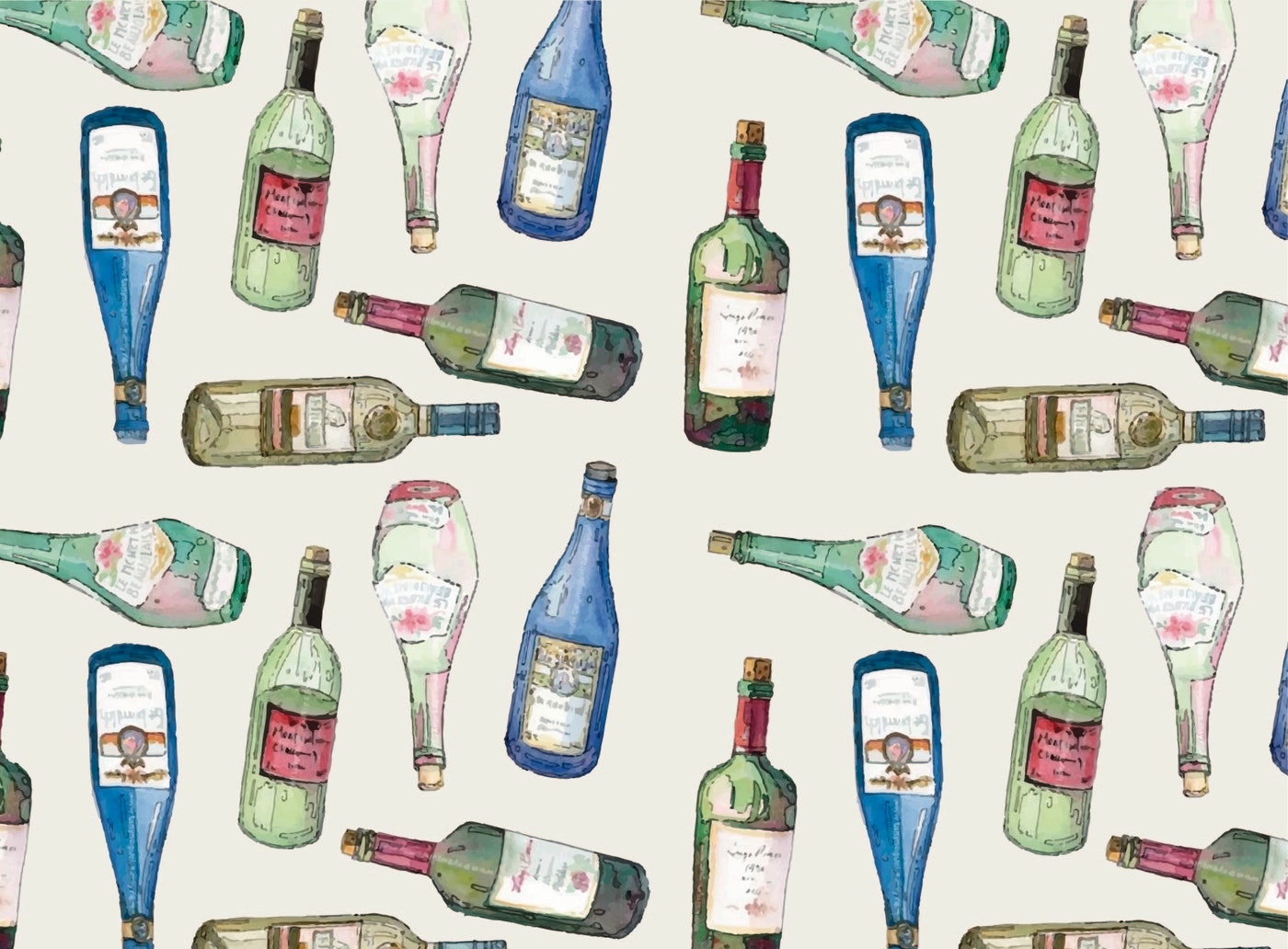 Set de 4 Individuales / Bottles