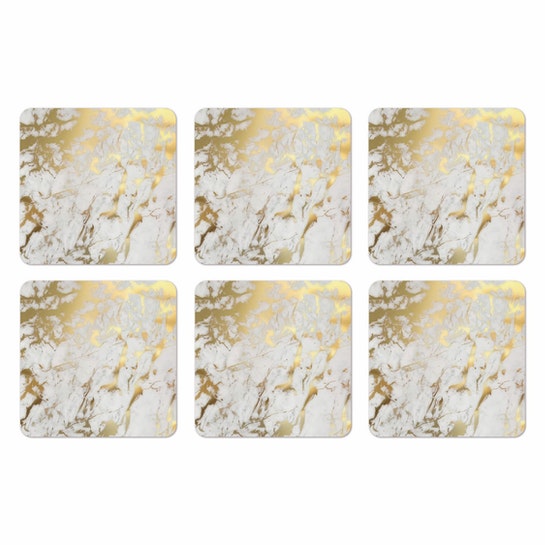 Set 6 Posavasos / Marble Gold