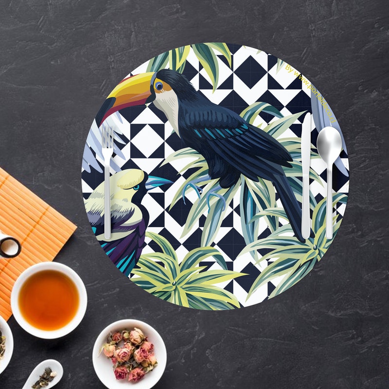 Set 4 Individuales / Tropical Birds