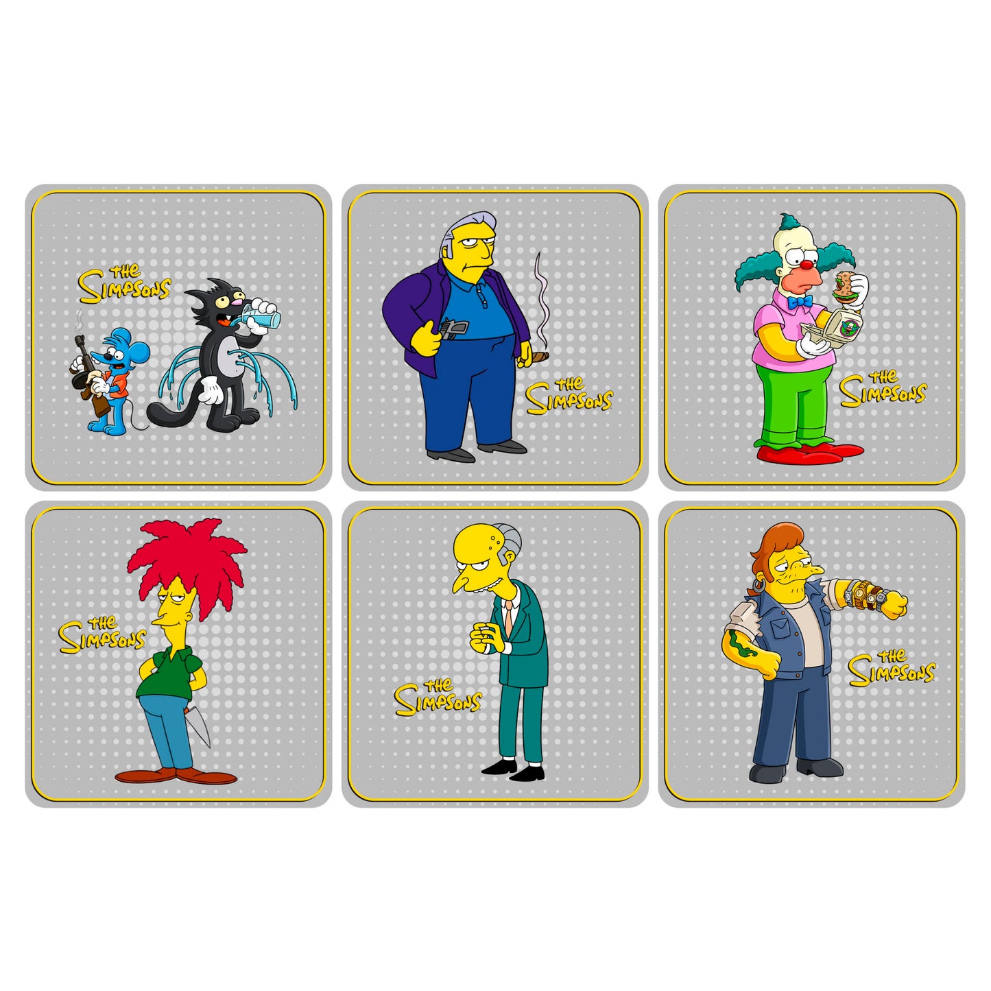 Set 6 Posavasos / Los Simpsons Coleccion n°2