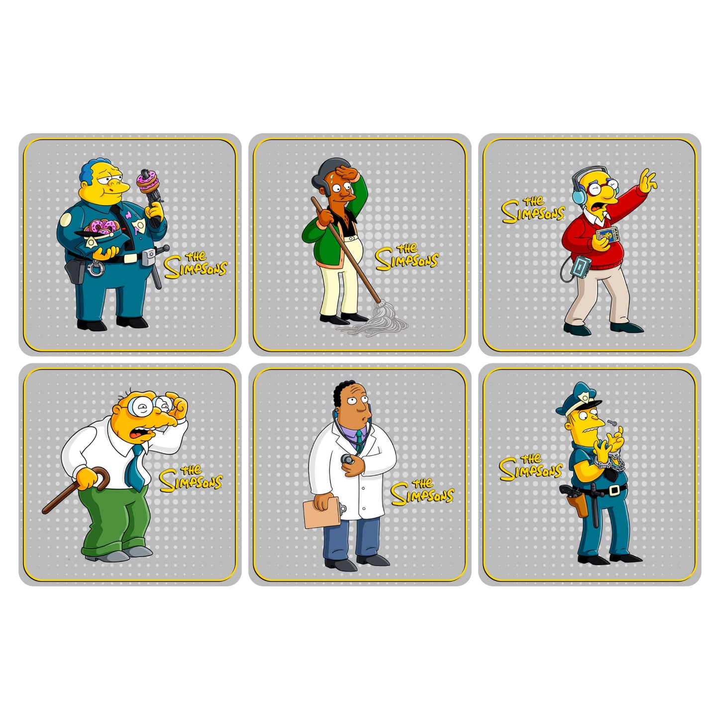 Set 6 Posavasos / Los Simpsons Coleccion n°4