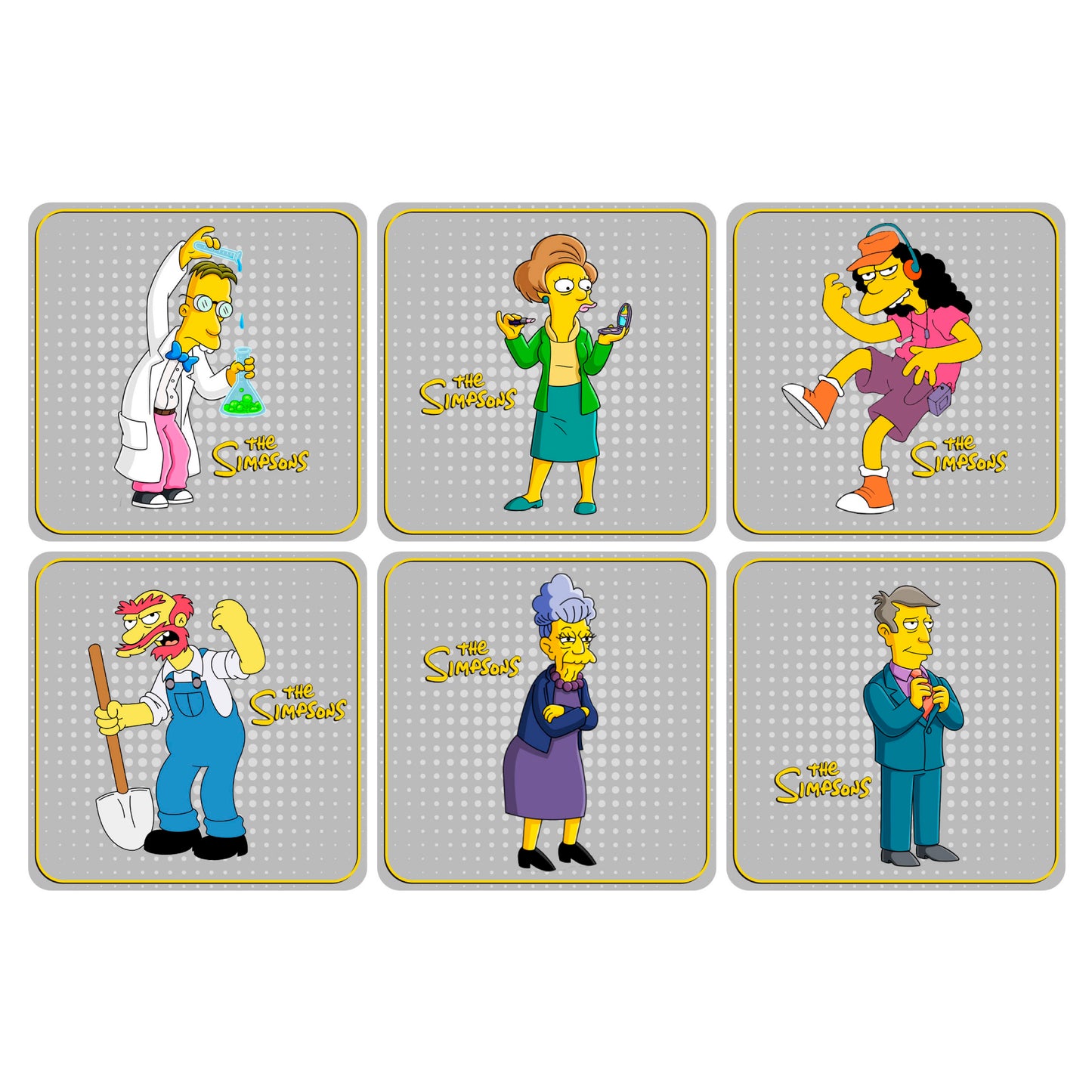 Set 6 Posavasos / Los Simpsons Coleccion n°5