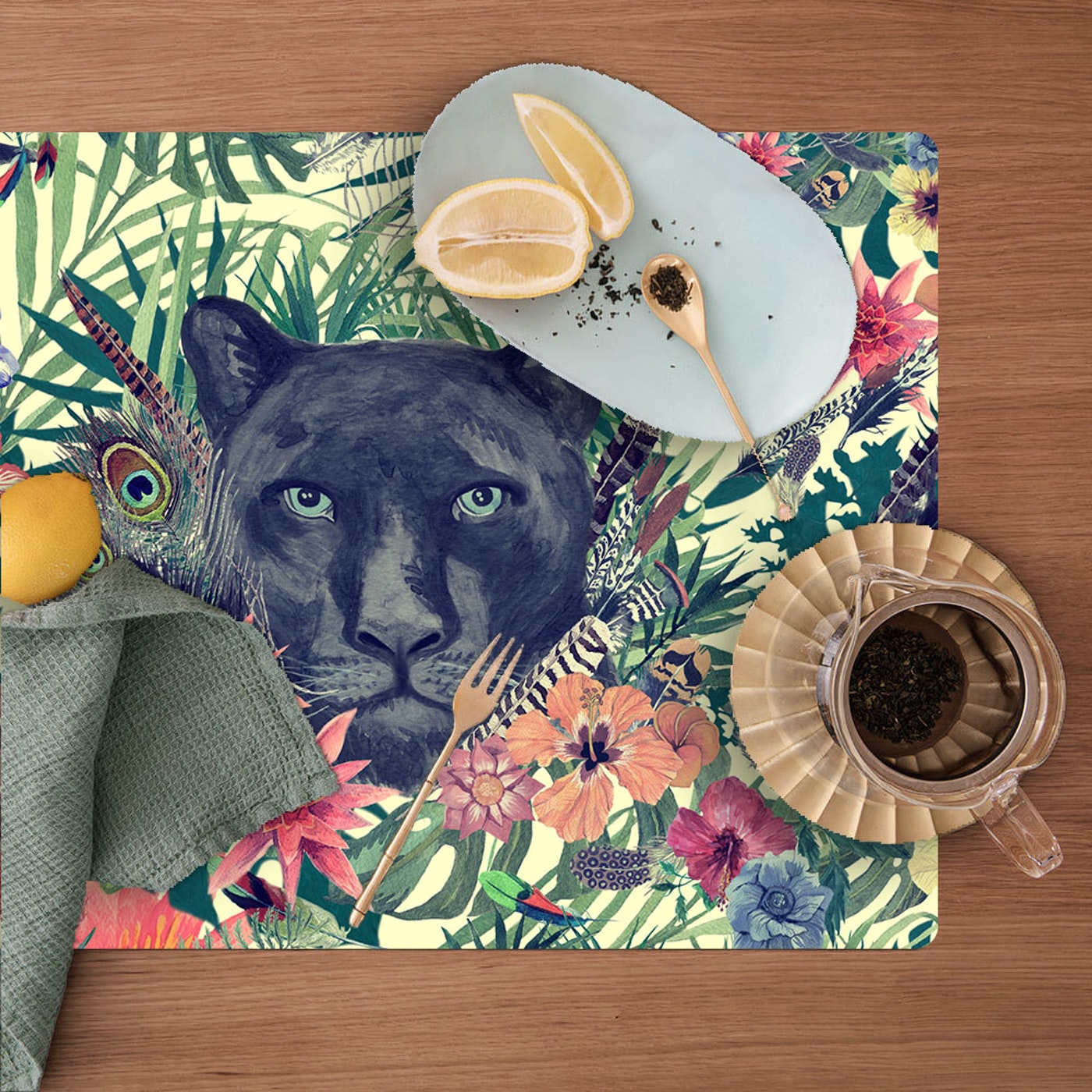 Set de 4 Individuales / Pantera