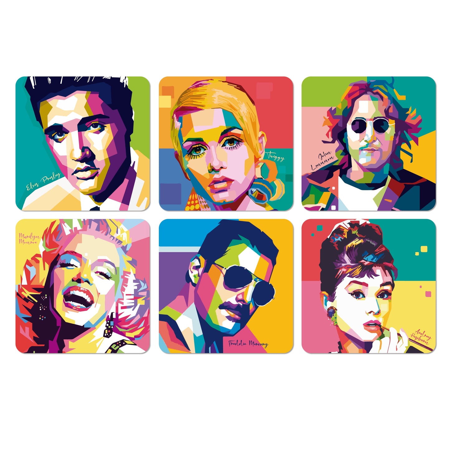 SET 6 POSAVASOS / Pop Art
