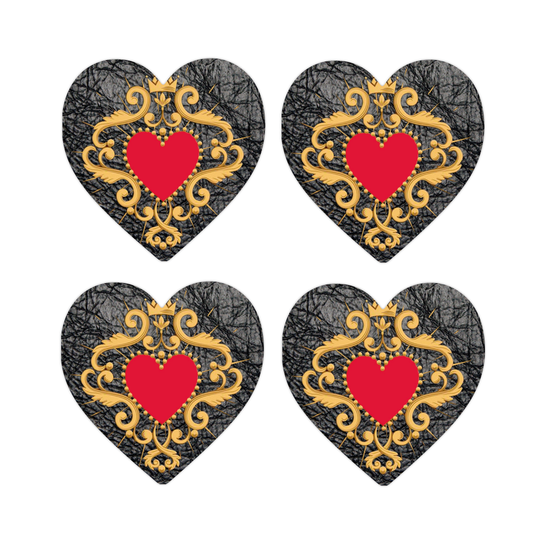 SET 6 POSAVASOS / Queen Heart