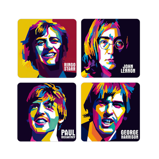 SET 8 POSAVASOS / The Beatles Pop Art