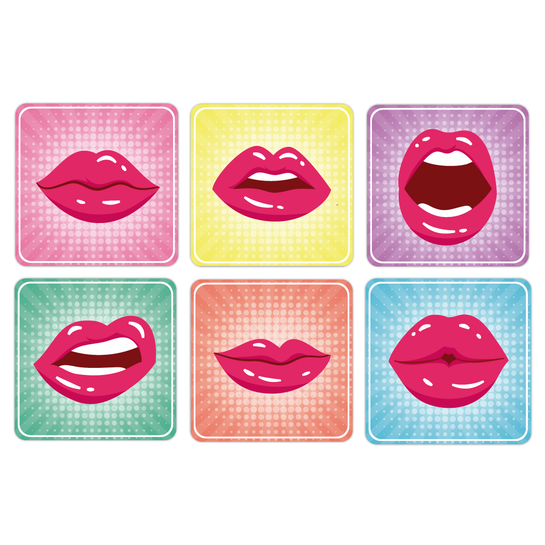 SET 6 POSAVASOS / Lips