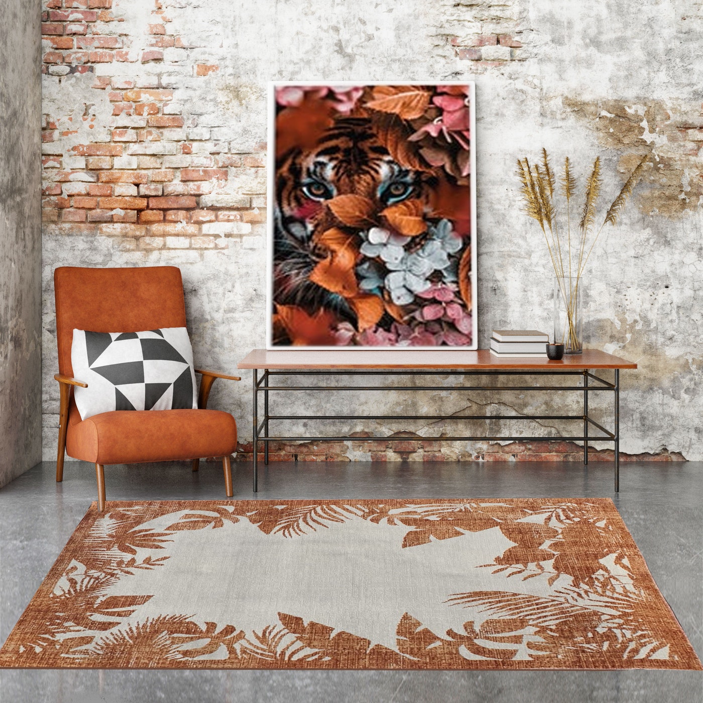 Alfombra Natural Botanic Cobre / 224x160