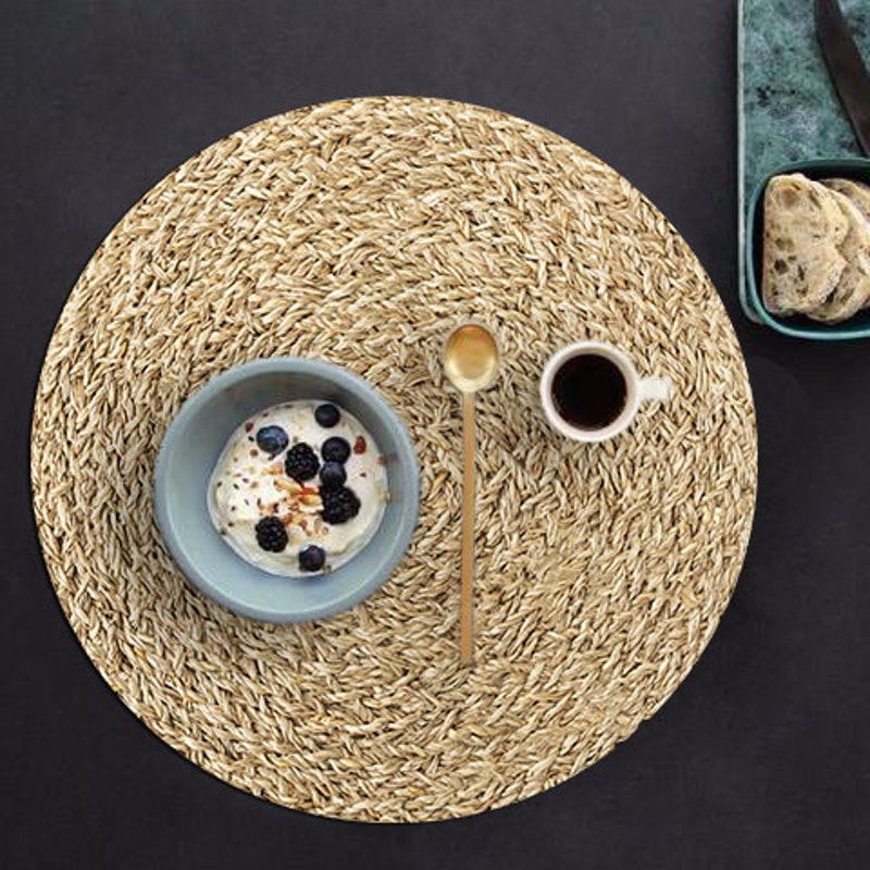 Set de 4 Individuales de PVC / Diseño Rattan