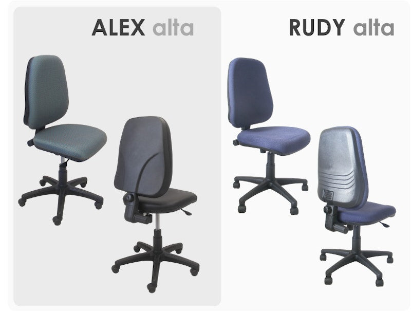 Silla de Oficina - RUDY o ALEX - Respaldo Alta - sin Brazos