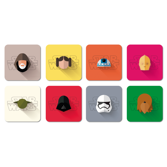 Set de 6 Posavasos de PVC / StarWars