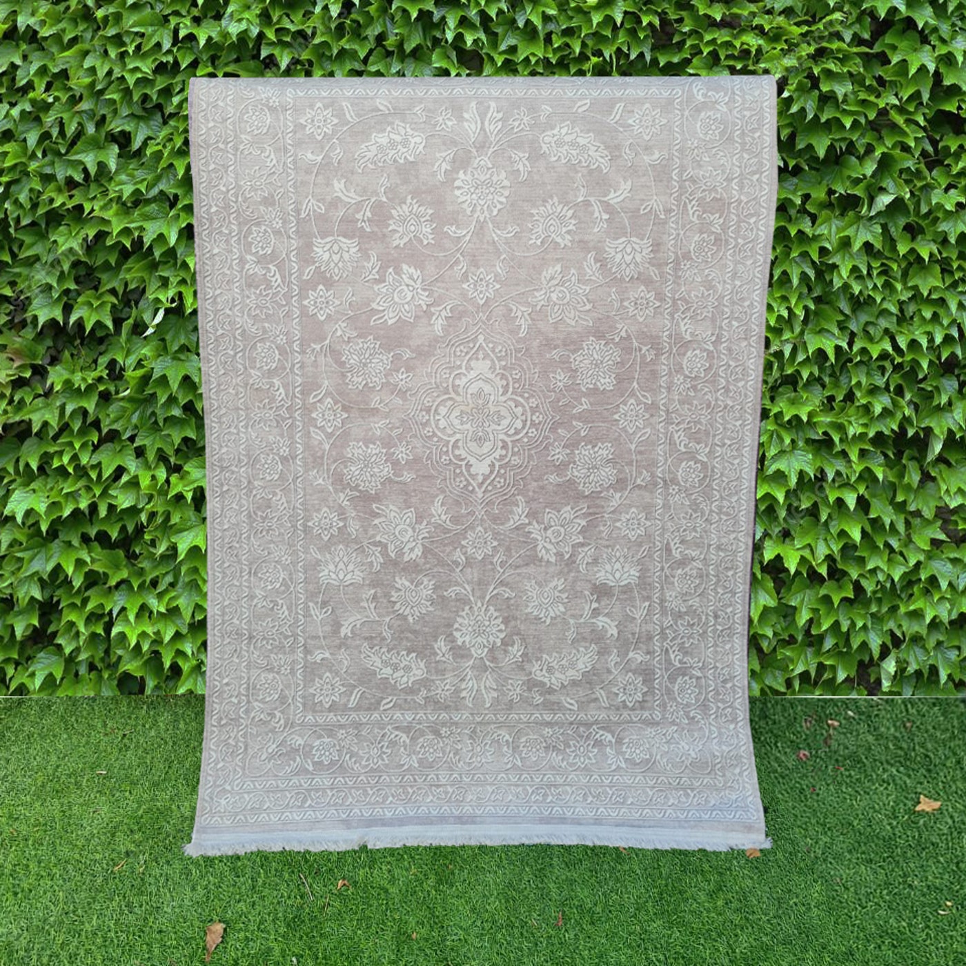 N° 14 Alfombra Chenille Terciopelo / Reina Isabel Grey 180x118