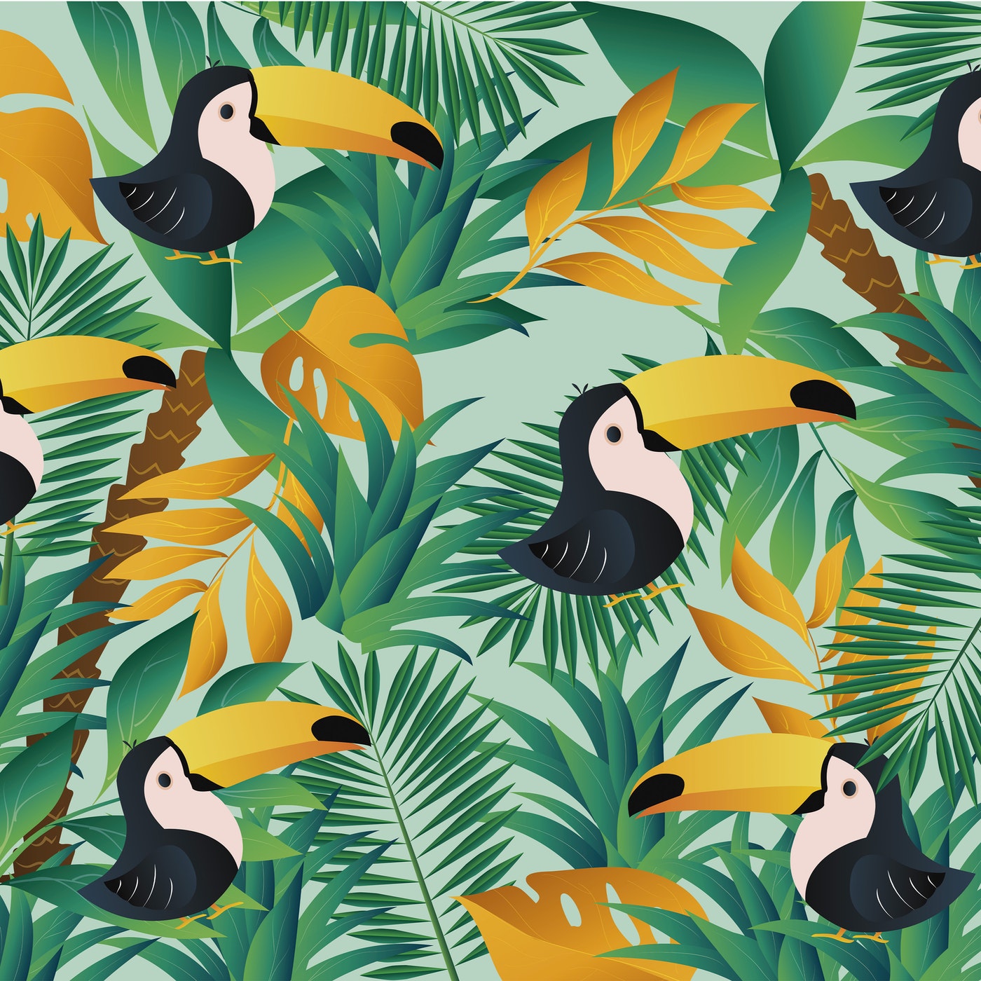 Cortina de Baño Tucanes