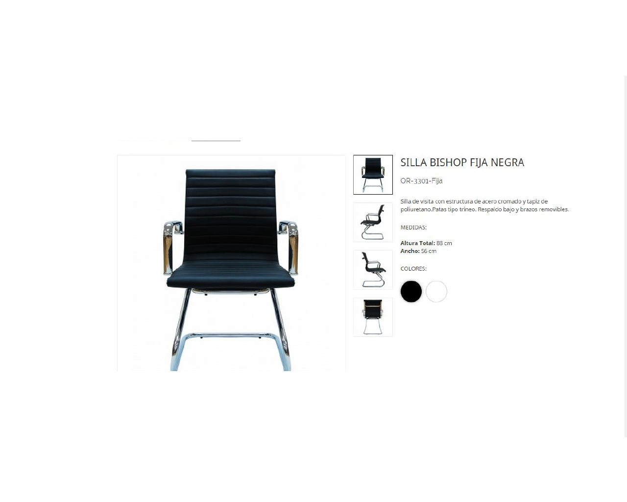 Sillón de Visita - Brazo  Fijo  Eames Trineo