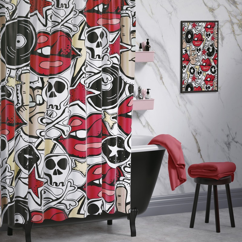 Cortina de Baño Skullpop