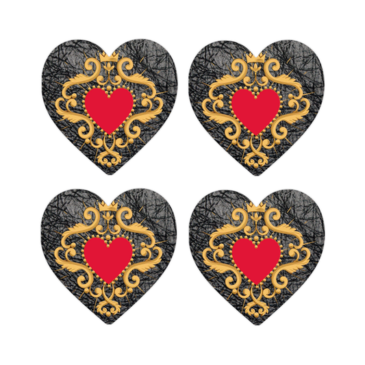 SET 6 POSAVASOS / Queen Heart