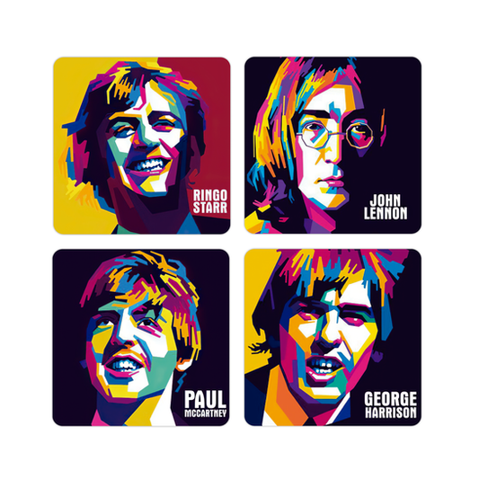 SET 8 POSAVASOS / The Beatles Pop Art