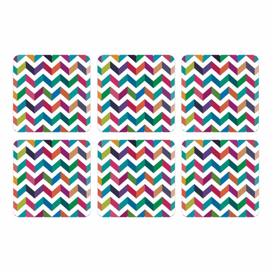 Set 6 Posavasos / Candy ZigZag